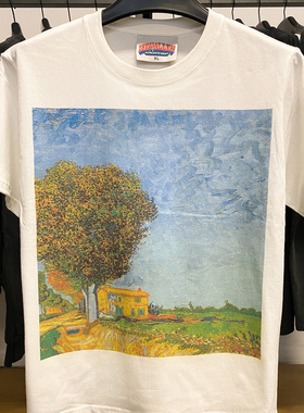 梵 高 艺术复古风景油画印花短袖日常穿搭潮流T恤基础款街头tee