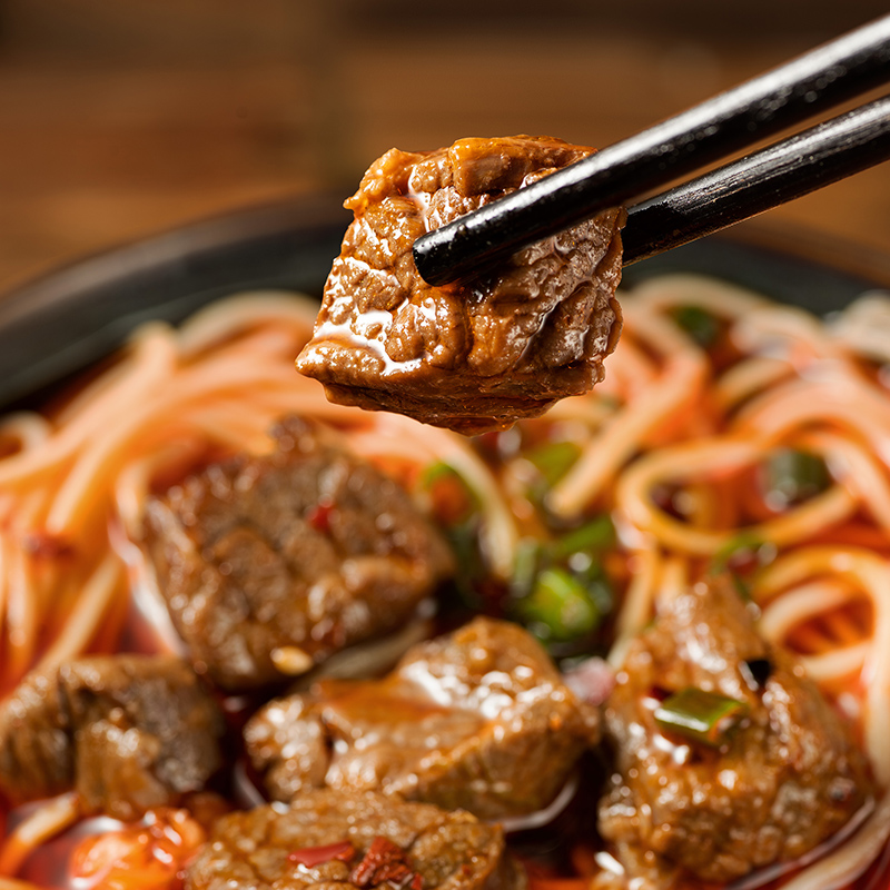 金牌干溜3人份/红烧大块牛肉重庆小面原汤熬制带调料速食待煮面