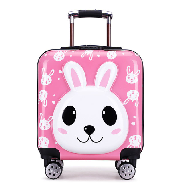 Children's tie box luggage box 1618 inch custom cute cartoon four -wheel trailer male and female baby student suitcase
