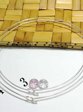 雅庄925纯银手工时尚简约气质女款 硬质项圈自由搭配各种吊坠饰品