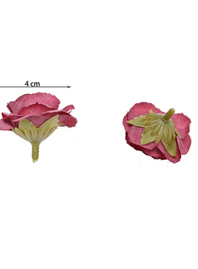仿真花朵diy小玫瑰花头布花