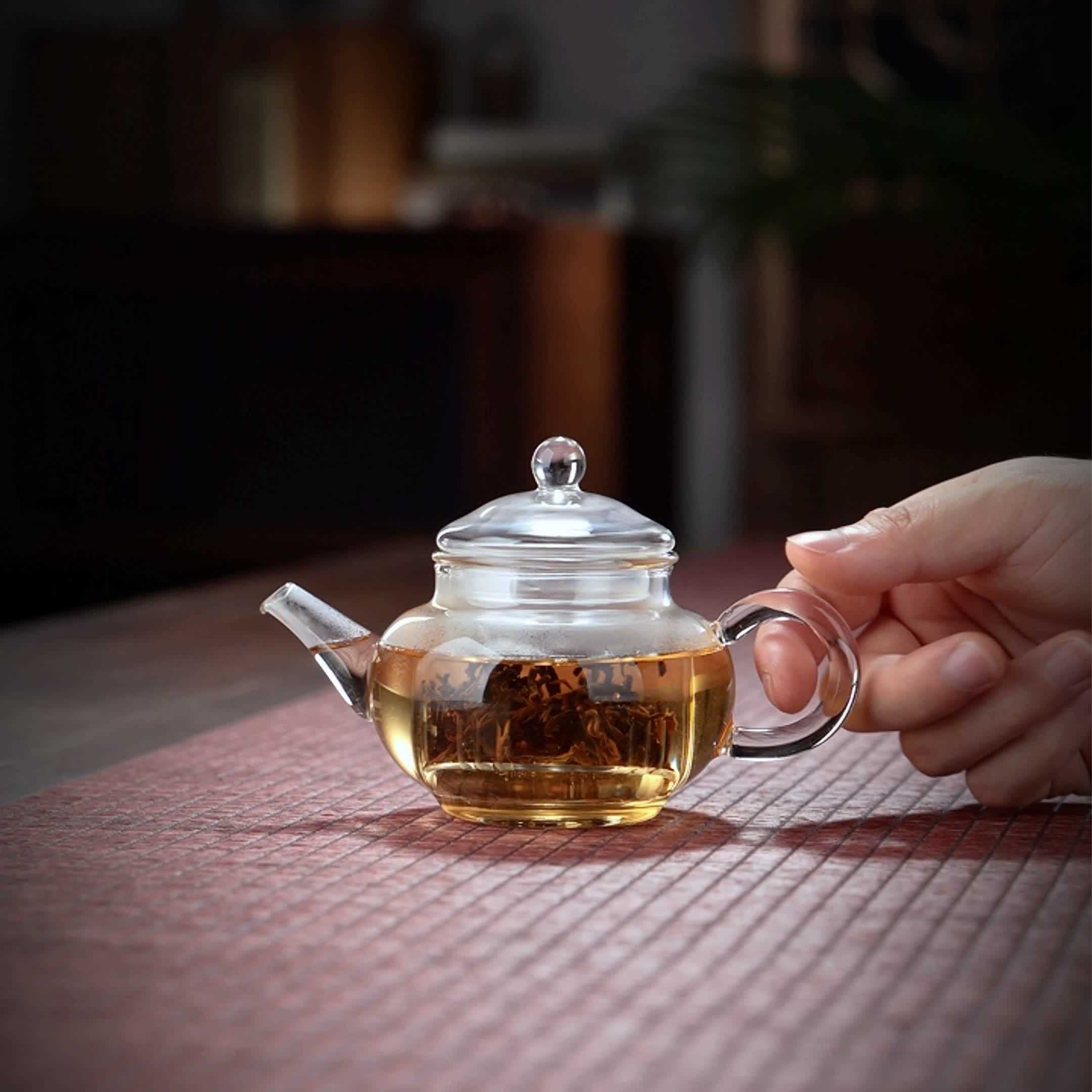 全度高硼硅耐热玻璃茶壶家用单泡茶器办公室喝茶一人用小容量茶具