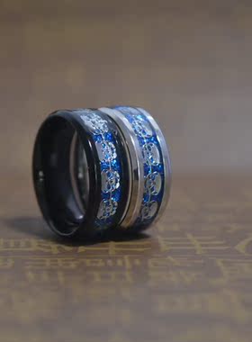 骷髅头指环钛钢情侣对戒新品