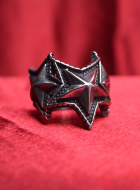 主播霸气风钛钢戒指明星同款