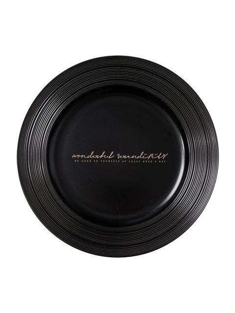 Nordic relief round high-end ceramic western-style steak tray