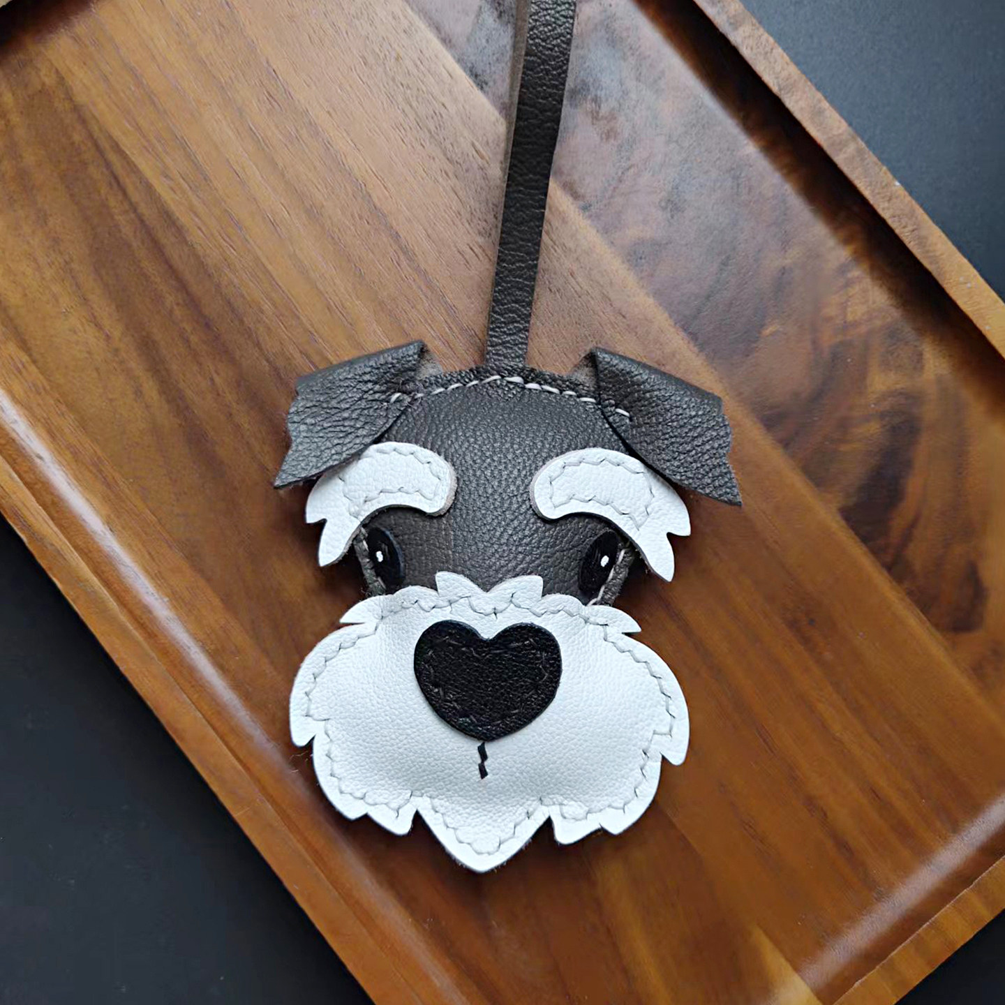 宠物狗狗雪纳瑞包挂饰包挂件配饰手工DIY真皮礼物可爱汽车钥匙扣,淘宝优惠券,粉丝福利购,淘宝优惠卷