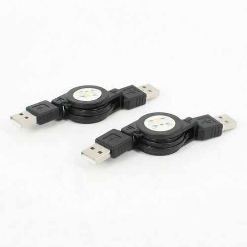 USB链接线 伸缩式 USB2.0公对公伸缩延长线 USB数据线 - 图0