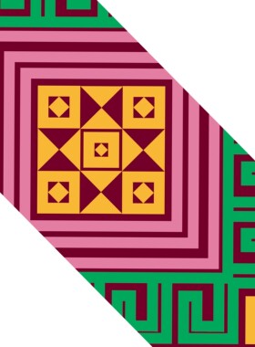 非遗壮锦纹样贴纸 广西传统民族图案 民族风文创小贴纸