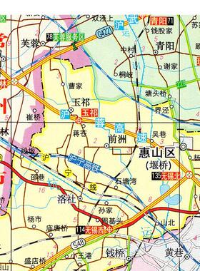 2025新款 无锡市地图墙贴 超大巨幅 交通行政区划图 装饰画海报