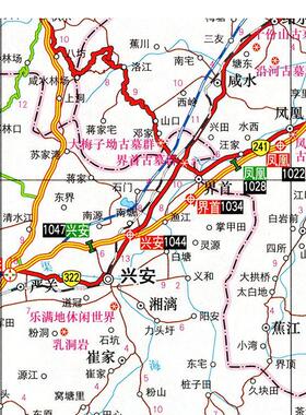 2025新款 桂林市地图墙贴 超大巨幅 交通行政区划图 装饰画海报