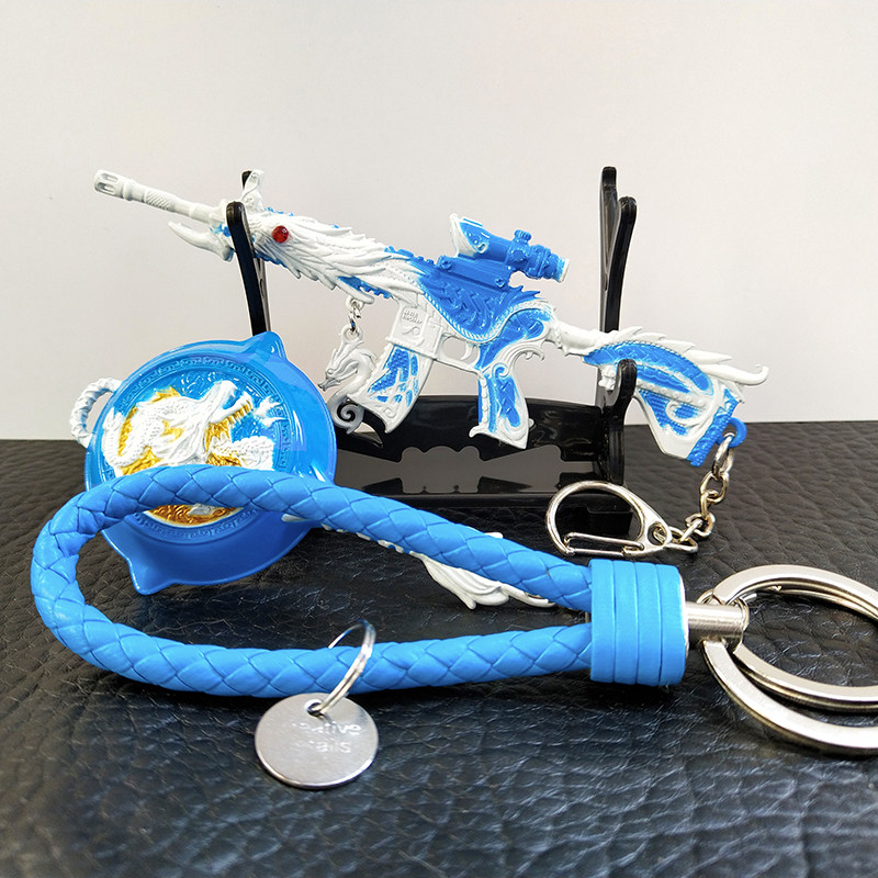 和平精英皮肤五爪金龙m416和平皮肤钥匙扣挂件仿真金属精英吃鸡枪模型男生礼物