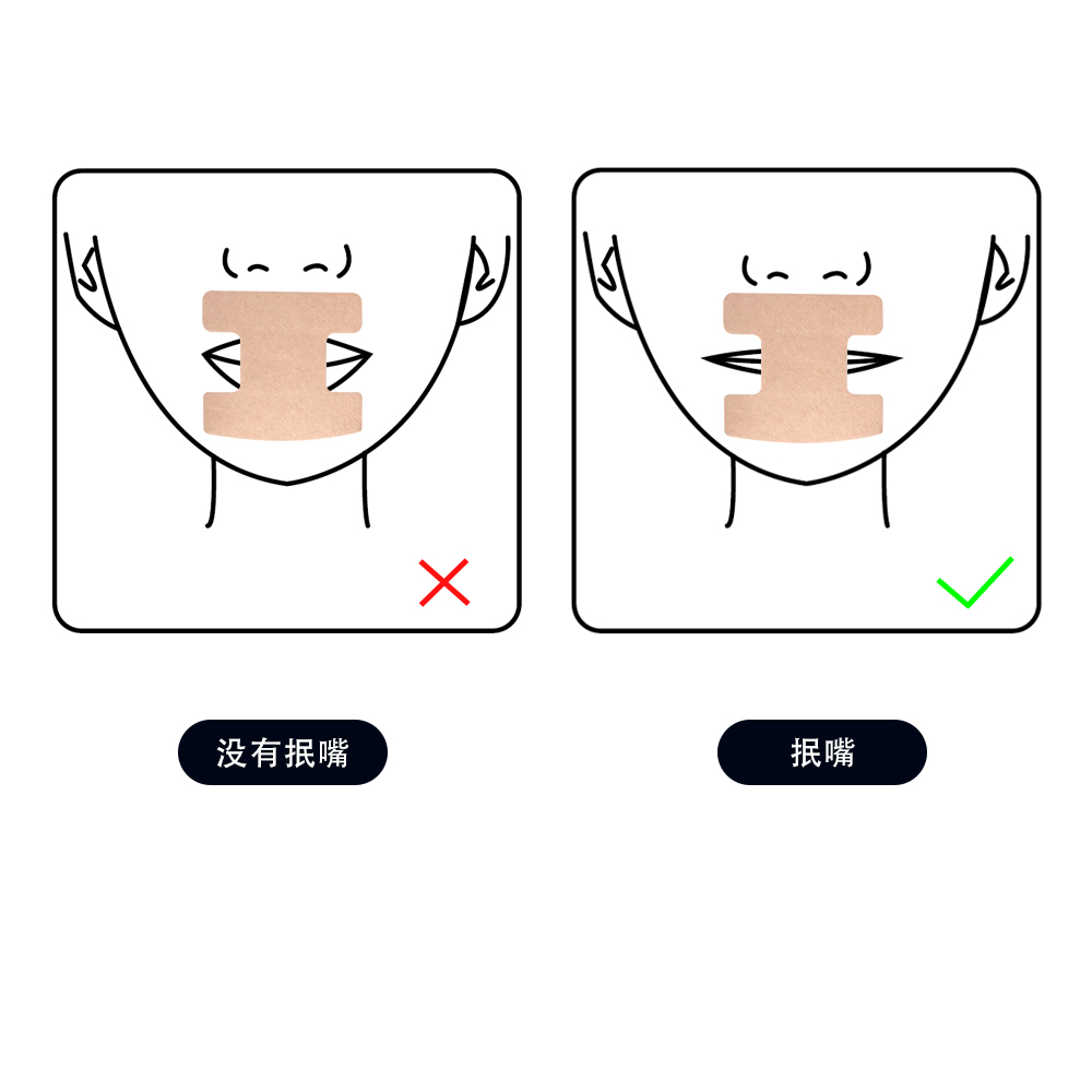 口呼吸矫正贴闭嘴口神器睡觉防张嘴防打鼾打呼噜嘴贴封口贴封嘴巴 - 图3