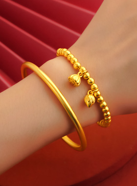 女士中式手鐲镯子两世欢手链久古法传承婚庆送礼