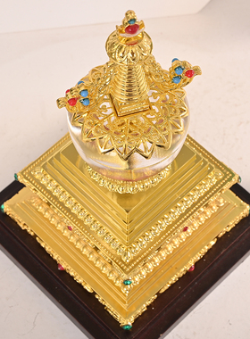 西藏水晶舍利塔菩提塔佛塔摆件