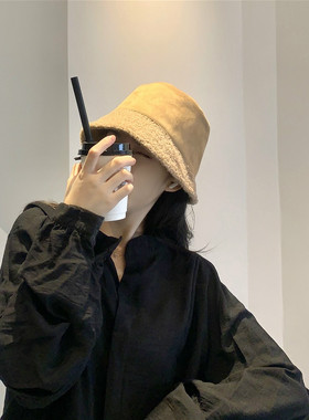 素颜遮脸秋冬日系自闭渔夫帽子