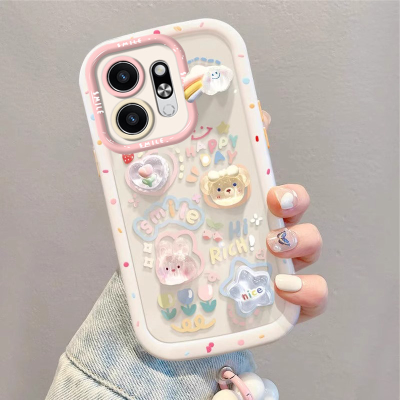 适用兔子小熊荣耀play9T手机壳9C少女心7Tpro爆款6T新款5T防摔honor保护套3硅胶泡芙ins风新品专用可爱卡通 - 图2