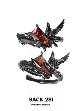 原创设计暗黑乌鸦戒指甜酷风高级感小众食指戒恋与深空秦彻指环