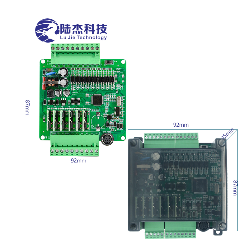 陆杰PL工控C板FX2N-14MT2AD2DA时钟模拟量可编程控制器RS232RS485 - 图1