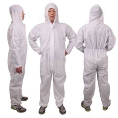 Disposable protective work clothes with one-piece and cap for pig farms