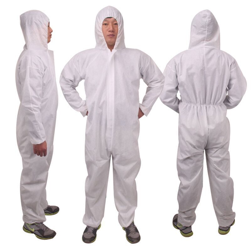 Disposable protective work clothes with one-piece and cap for pig farms