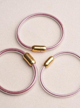 天然朱砂手镯透明软管朱砂颗粒手链本命年平安顺遂女生手镯饰品