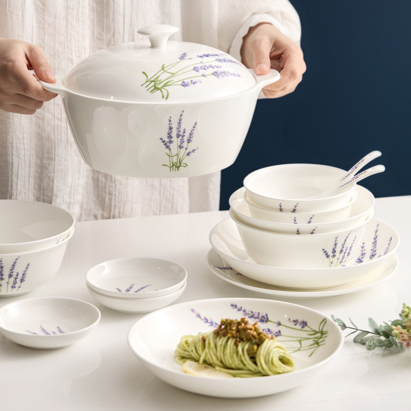 骨瓷碗碟套装家用餐具陶瓷中式碗盘健康可微波,淘宝优惠券,粉丝福利购,淘宝优惠卷