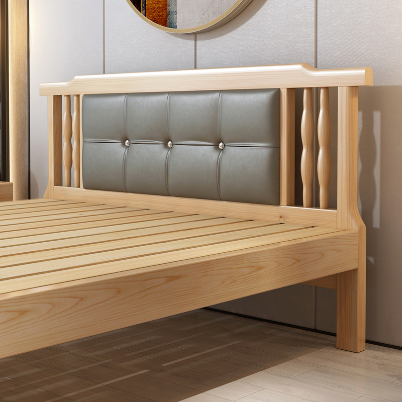 新品加厚全实木软包单双人1.5米1.8米租房现代新中式简约主卧婚床