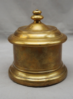 西洋古董收藏 印度手工制作铜收纳盒 复古居家铜盒中古装饰摆件