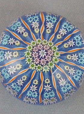 西洋收藏品 意大利手工制作水晶玻璃彩色镇纸器 欧式复古装饰摆件