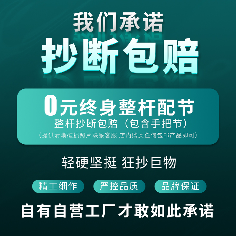 新款碳素抄网超轻超硬抄网竿套装伸缩杆捞渔钓鱼网兜网头全套 - 图0