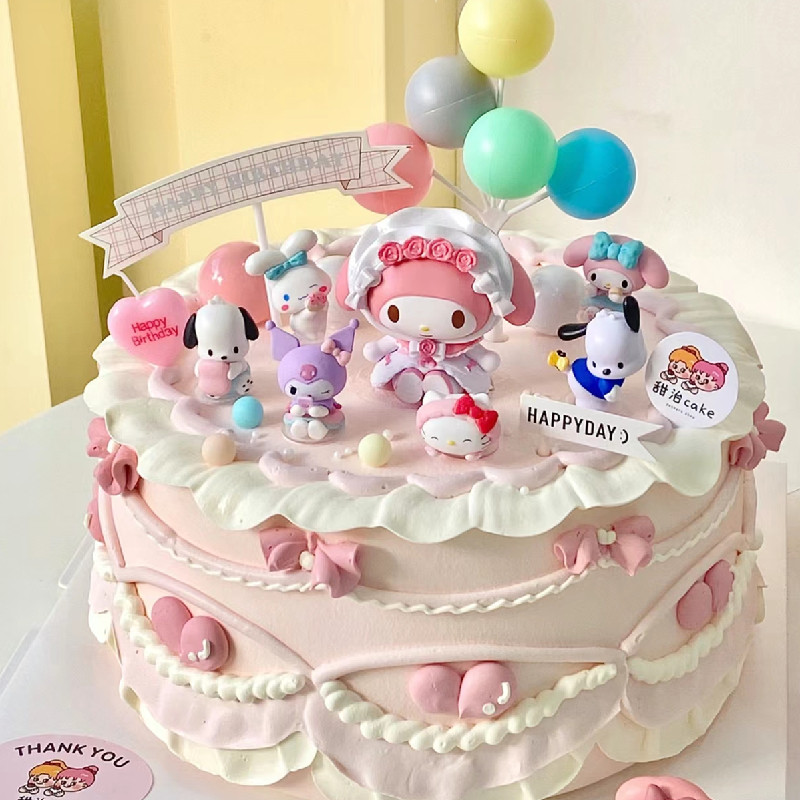 三丽鸥库洛米女神蛋糕装饰摆件美乐蒂玉桂狗可爱公主儿童生日公仔,淘宝优惠券,粉丝福利购,淘宝优惠卷