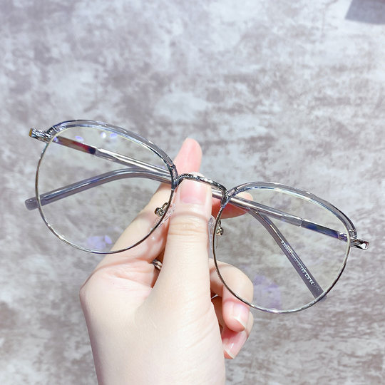 Anti-blue light and anti-radiation large frame slimming myopia glasses