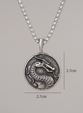 潮男新款吊坠项链小众设计超好搭