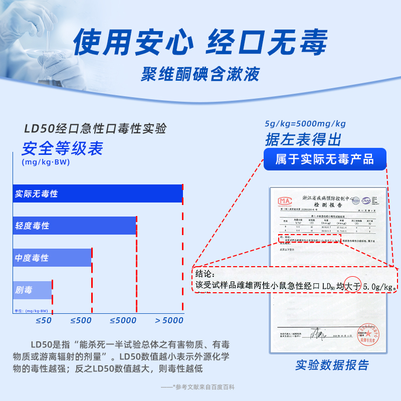 欧洁聚维酮碘含漱液口腔消毒液漱口水大瓶装250ml