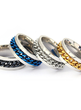 开啤酒瓶盖可转动钛钢男时尚个性