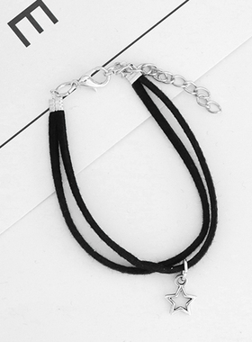 学生韩版石榴石红绳女男铃铛手镯