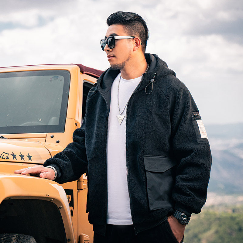 gxxh大码男装潮胖子宽松休闲棉服 gxxh夹克