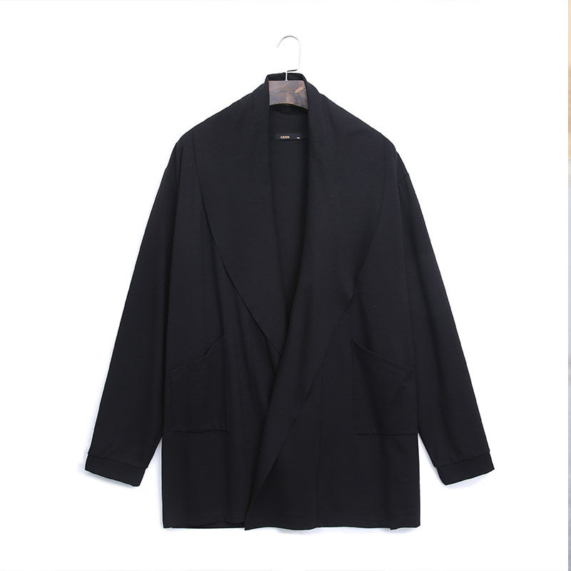 gxxh大码男装开衫秋装宽松披风 gxxh风衣