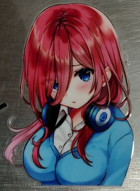 五等分新娘水晶贴纸头盔贴中野三玖二乃手机平板贴纸周边谷子