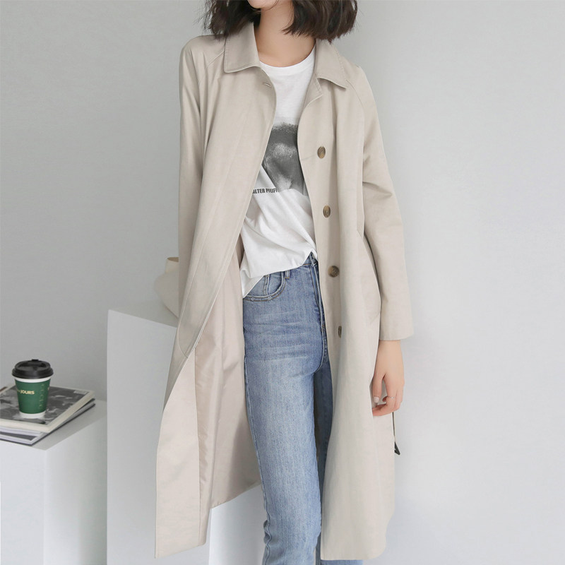 中长款春秋2020新款小个子韩版风衣 泛爱众风衣