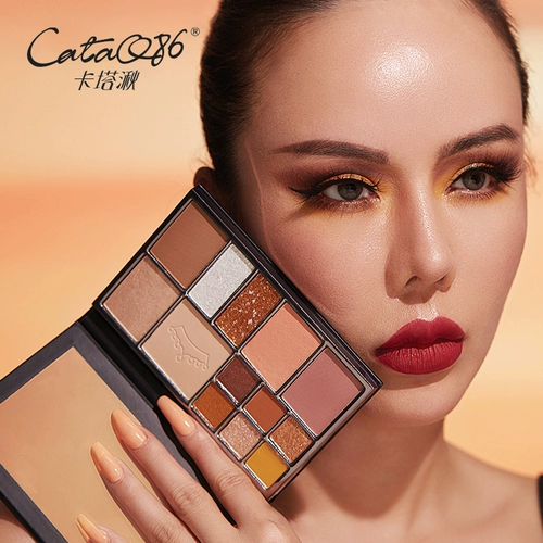 Универсальная база под макияж, портативная тени для век для контуринга, румяна, комплект