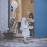 Детский белый наряд маленькой принцессы подходит для фотосессий, в корейском стиле, подарок на день рождения