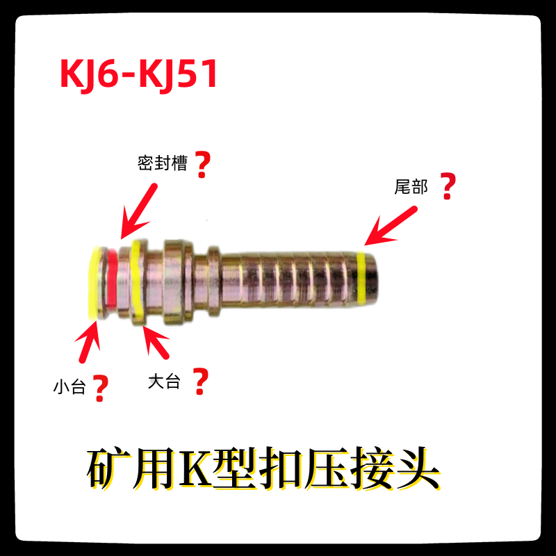 K型矿用扣压接头高压油管液压胶管快速接头KJ快插煤矿配件国标-图0