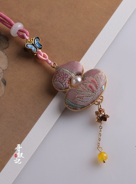 新款原创手工非遗制作国风马面裙宋锦璎珞古风汉服项链百搭复古感