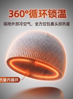 加绒保暖僧人帽冬季抗寒出家人帽子男女同款加深帽彷兔毛线帽新款