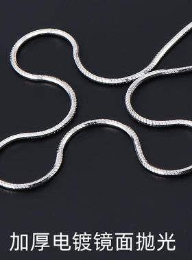 纯银蛇骨链男女锁骨链男士轻奢