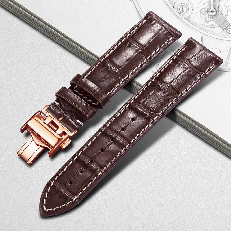 十瑞手表带配件浪琴双按扣男蝴蝶扣 十瑞配件