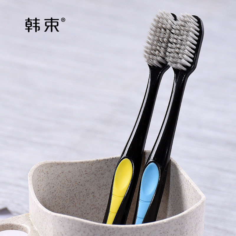韩束正品成人手动银离子软毛牙刷 韩束家居牙刷/口腔清洁工具