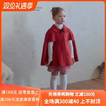 Prepayment hair home RoanJane 23 children girl girl fashion red cloak cloak coat jacket