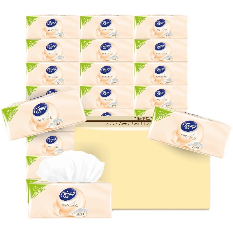 川璞原生木浆5层柔软抽纸可湿水面巾纸四边压花纸巾27小包装整箱,淘宝优惠券,粉丝福利购,淘宝优惠卷